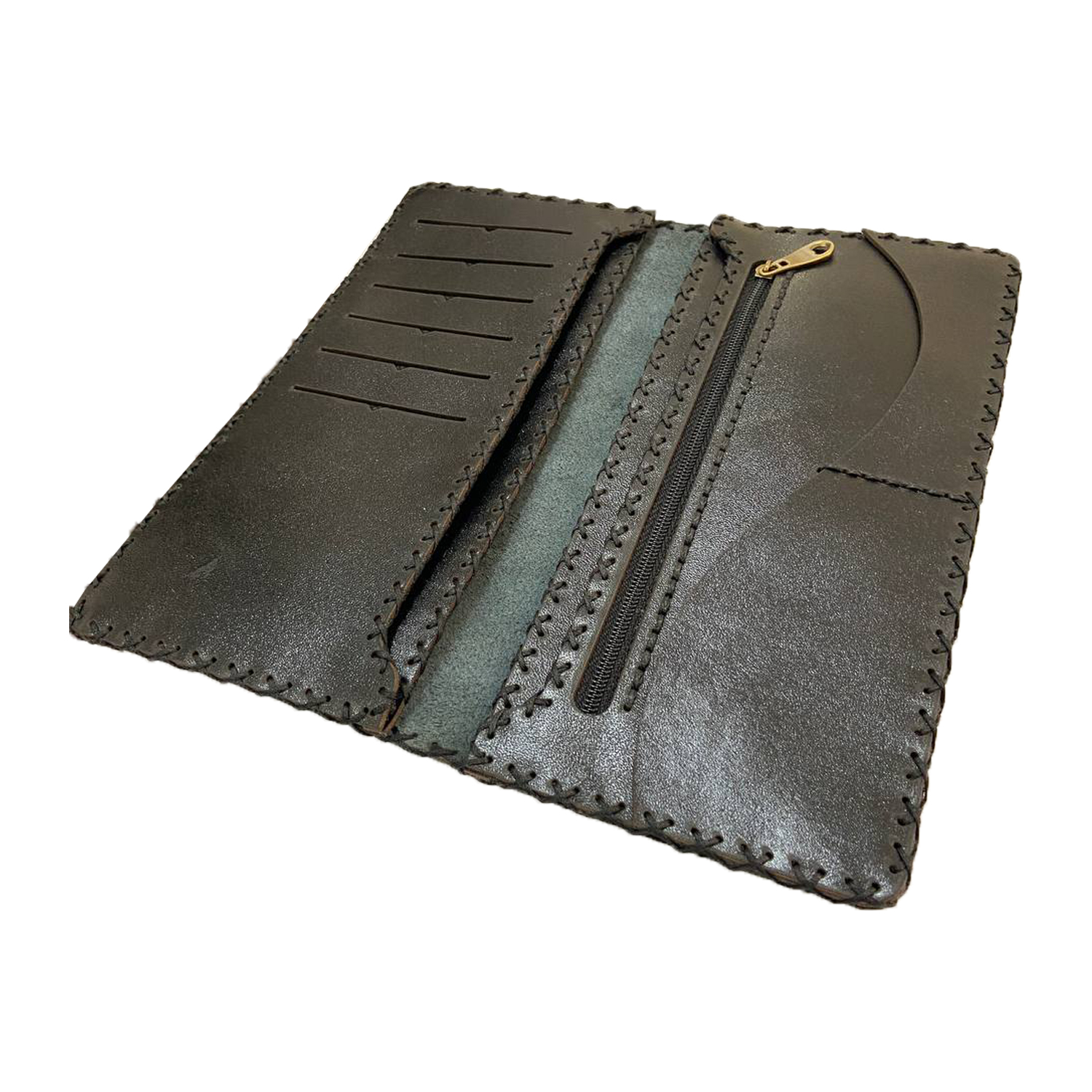 کیف پول چرم طبیعی دست دوز کد117005052