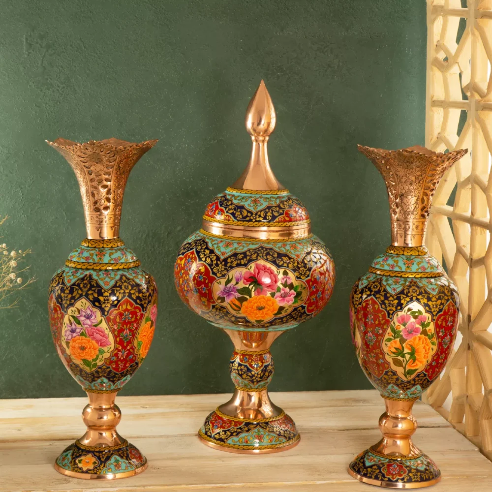 ست صنایع دستی مس و پرداز مدل 117002303