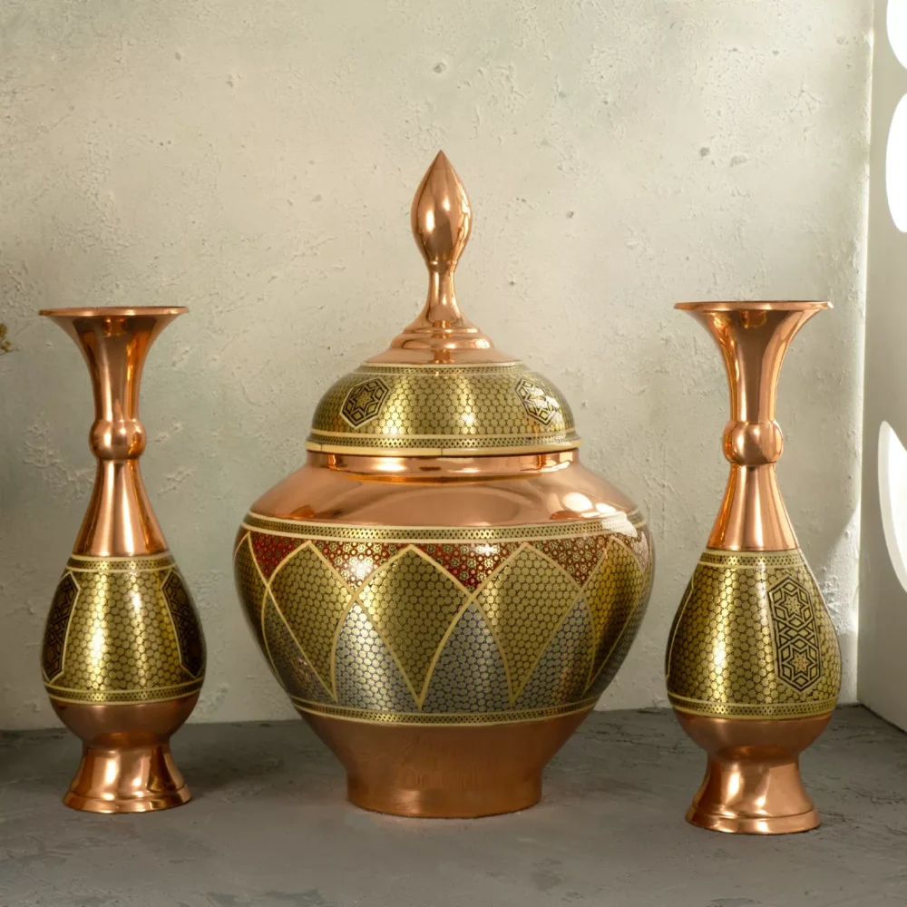 ست صنایع دستی مس و خاتم مدل 117002301