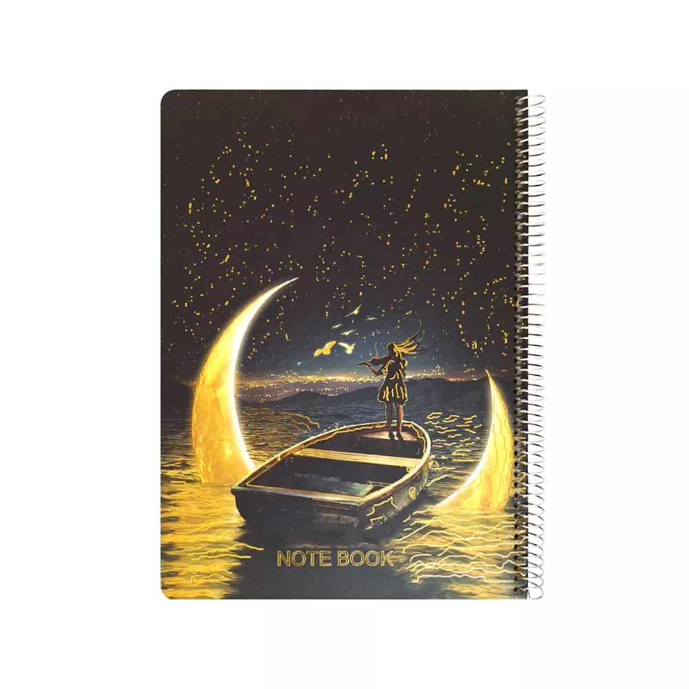 دفتر جلد سخت رحلی طلاکوب 100 برگ کد 117008494