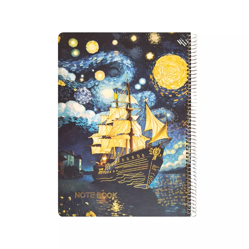 دفتر جلد سخت رحلی طلاکوب 100 برگ کد 117008494