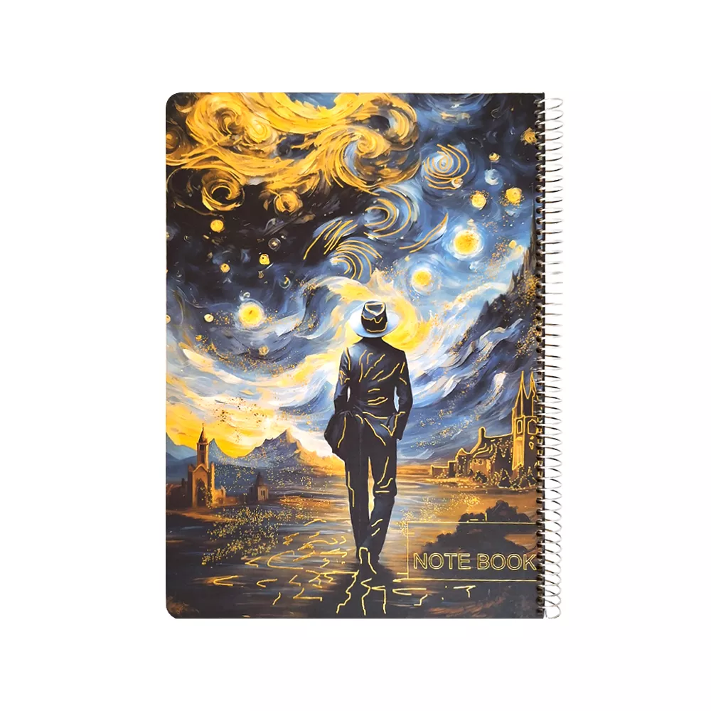 دفتر جلد سخت رحلی طلاکوب 100 برگ کد 117008494