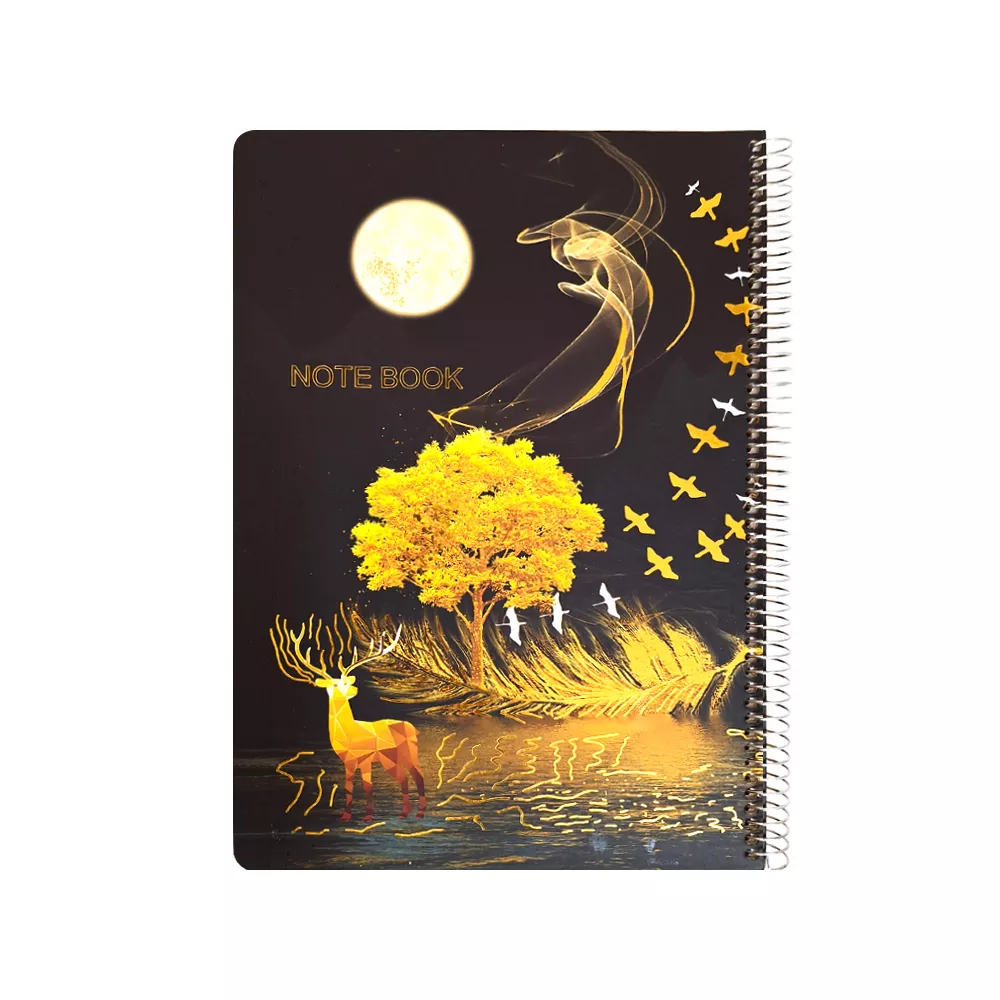 دفتر جلد سخت رحلی طلاکوب 100 برگ کد 117008494