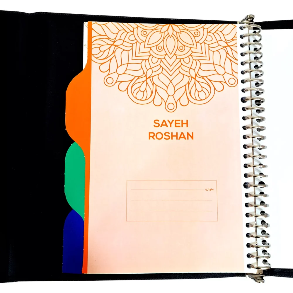 کلاسور چرم سه لت مگنتی 26 حلقه کد 117008504