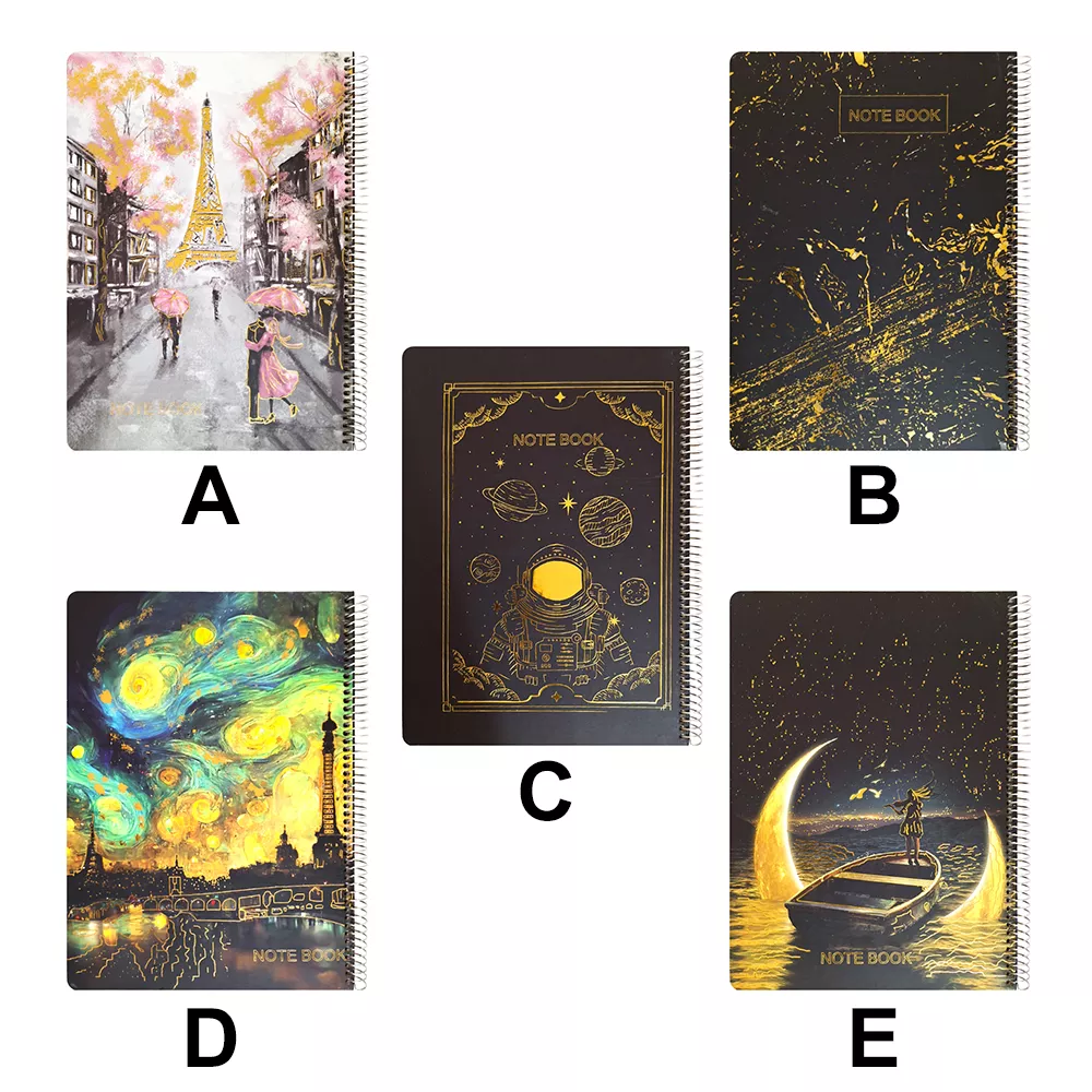 دفتر جلد سخت رحلی طلاکوب 160 برگ کد 117008495