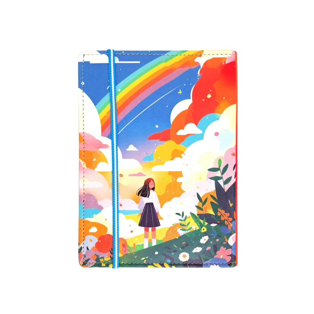 کلاسور چرم چاپی کش‌دار 26 حلقه کد 117008507