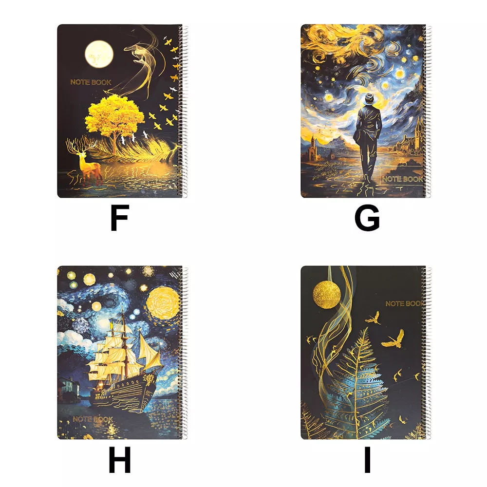 دفتر جلد سخت رحلی طلاکوب 160 برگ کد 117008495