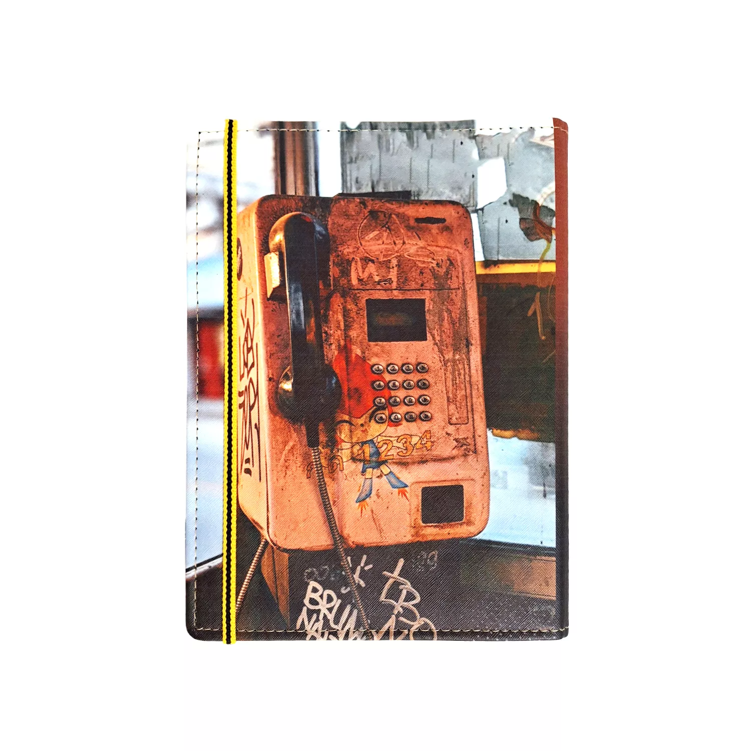 کلاسور چرم چاپی کش‌دار 26 حلقه کد 117008507