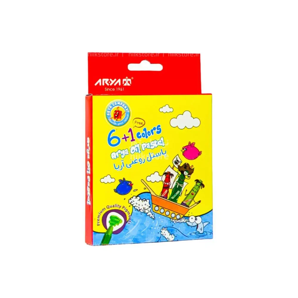 پاستل 6 رنگ جعبه مقوایی آریا کد 117008204
