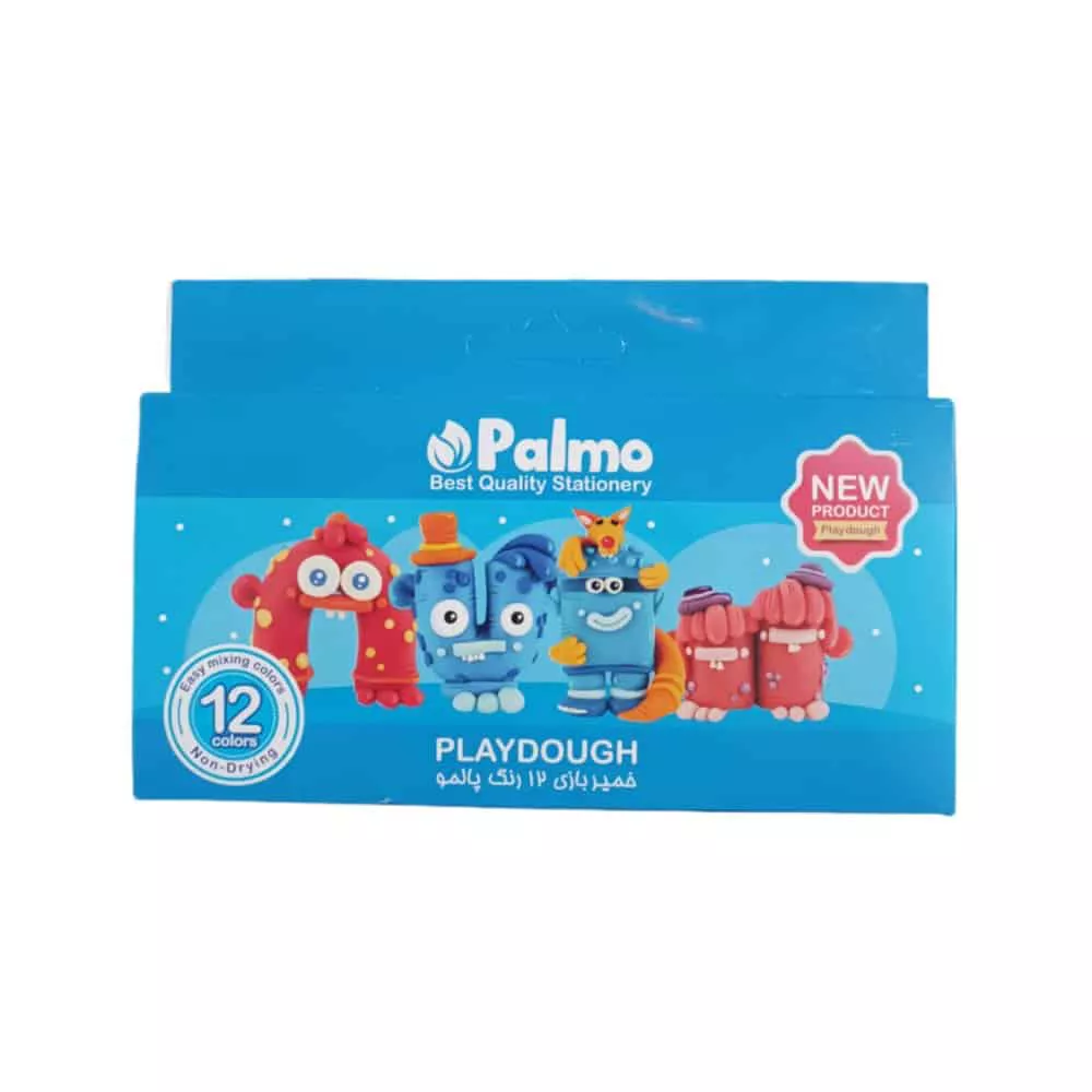 خمیر بازی 12 رنگ مقوایی پالمو کد 117008185