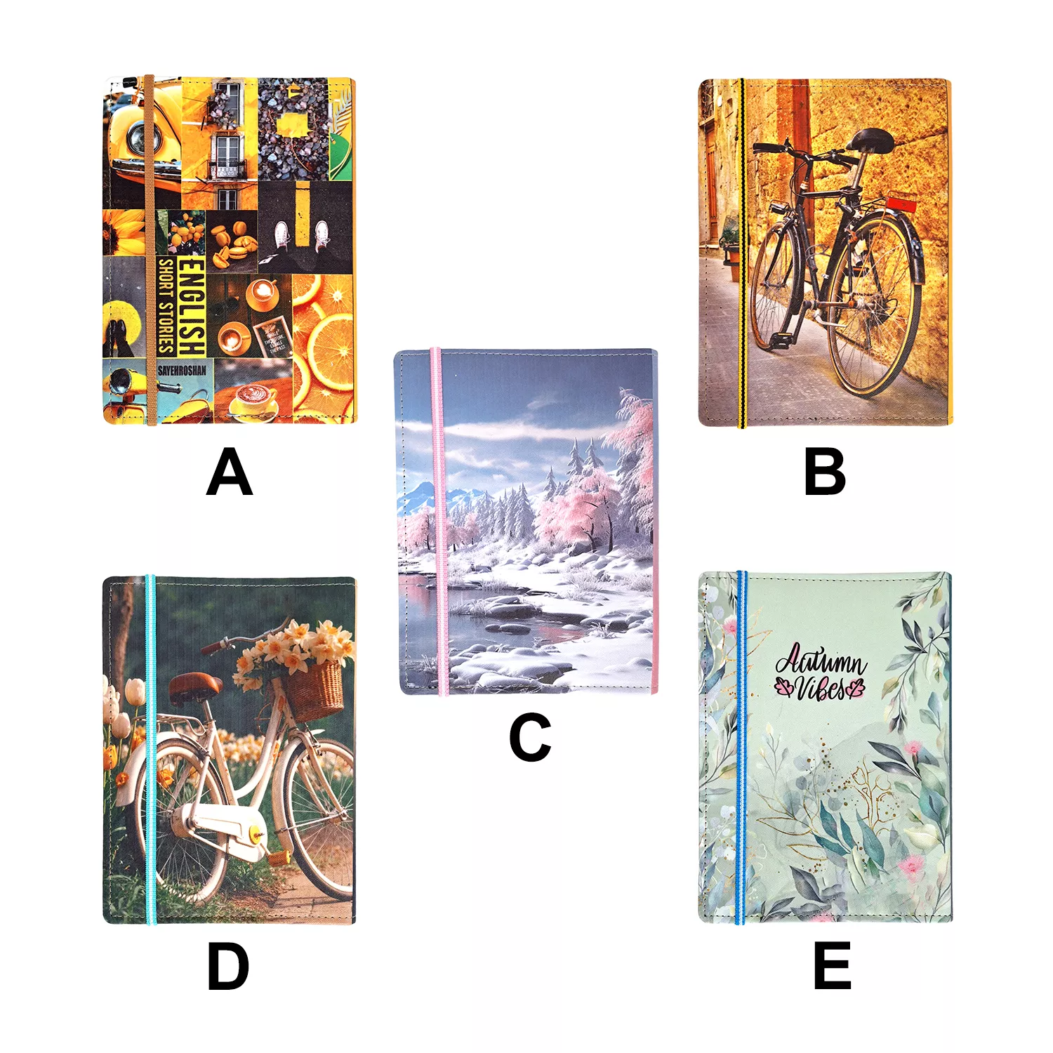 کلاسور چرم چاپی کش‌دار 26 حلقه کد 117008507