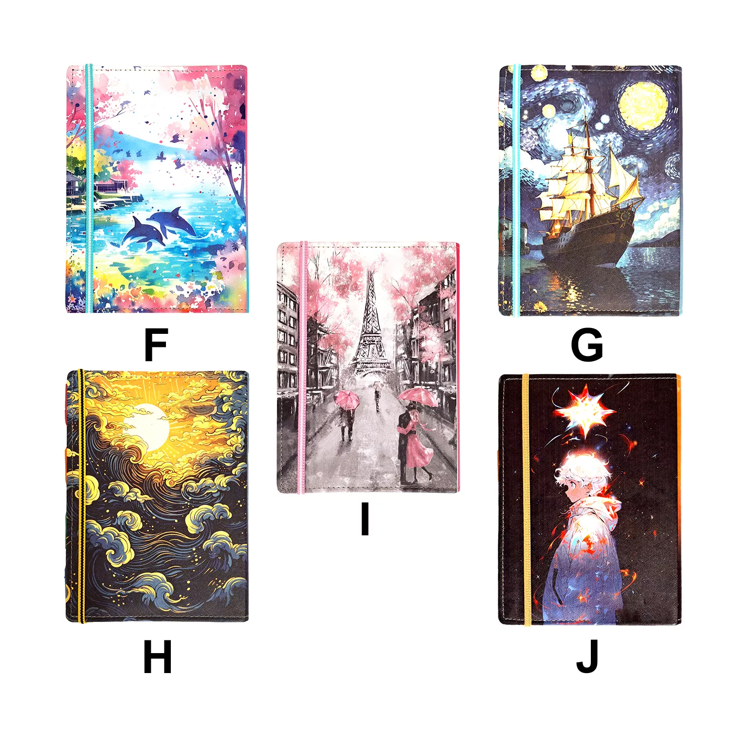 کلاسور چرم چاپی کش‌دار 26 حلقه کد 117008507