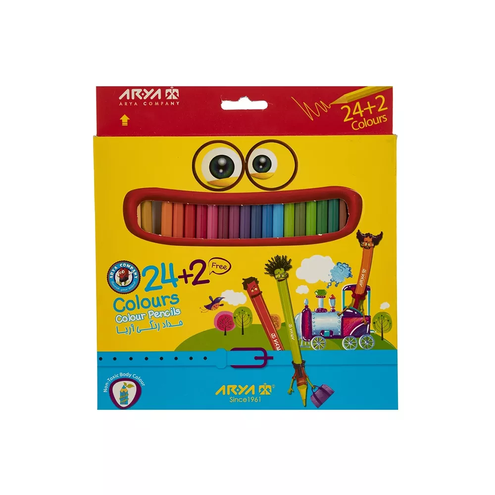 مداد رنگی 24 رنگی آریا کد 117008190