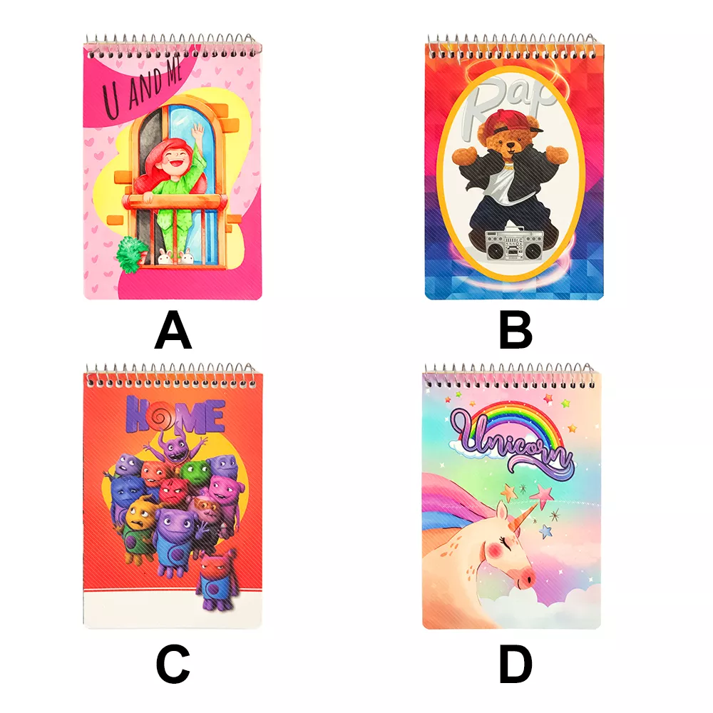 دفتر یادداشت 1.8 فانتزی کلاسیک فنر بالا کد 117008653