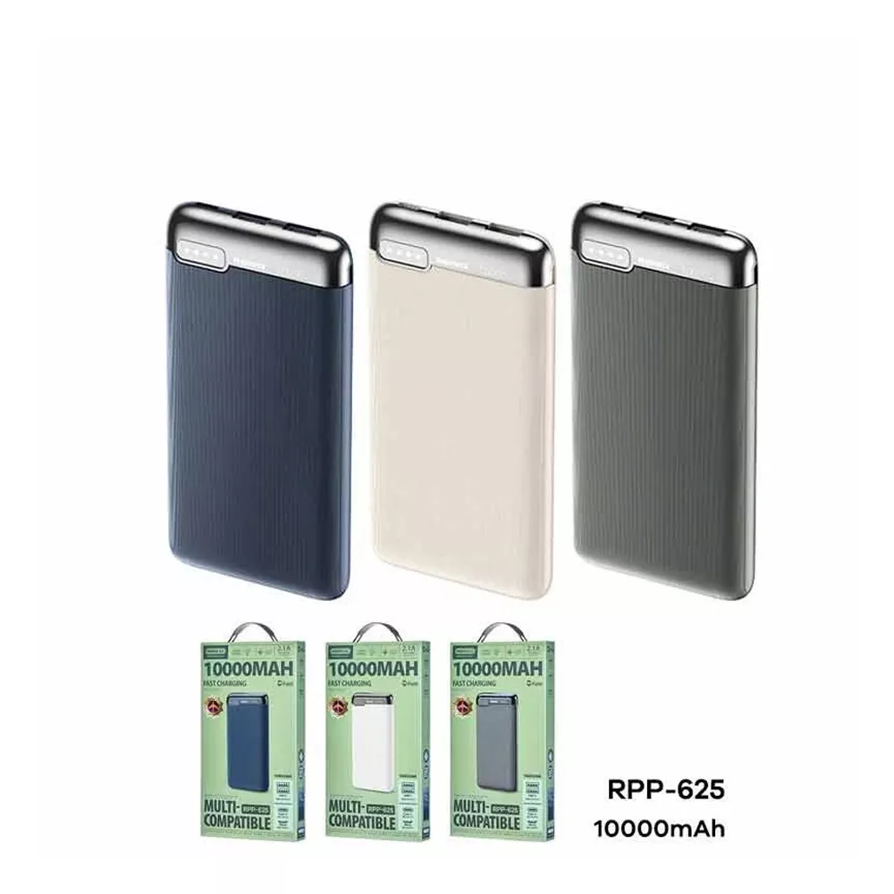 پاوربانک 10000 میلیآمپر فست شارژ ریمکس مدل PRP-625 کد 117002396