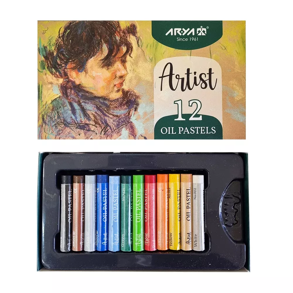پاستل روغنی 12 رنگ آریا مدل آرتیست کد 117008640