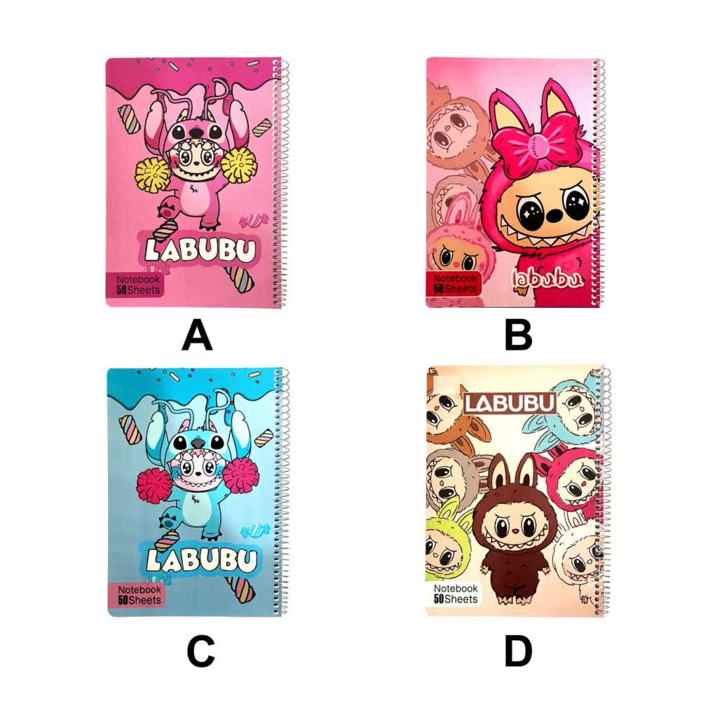 دفتر 50 برگ طلقی طرح لبوبو کد 117008651