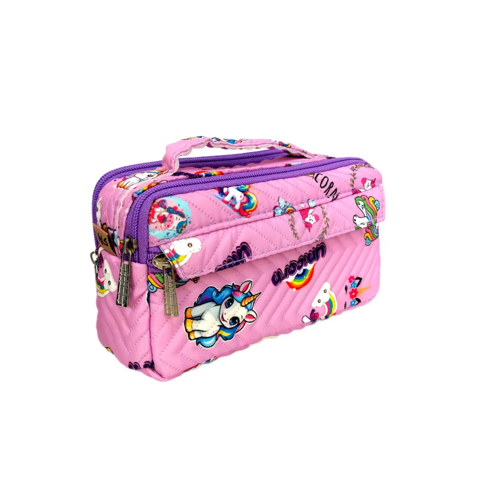 جامدادی سه زیپ طرح اسب تک شاخ کد 117008662