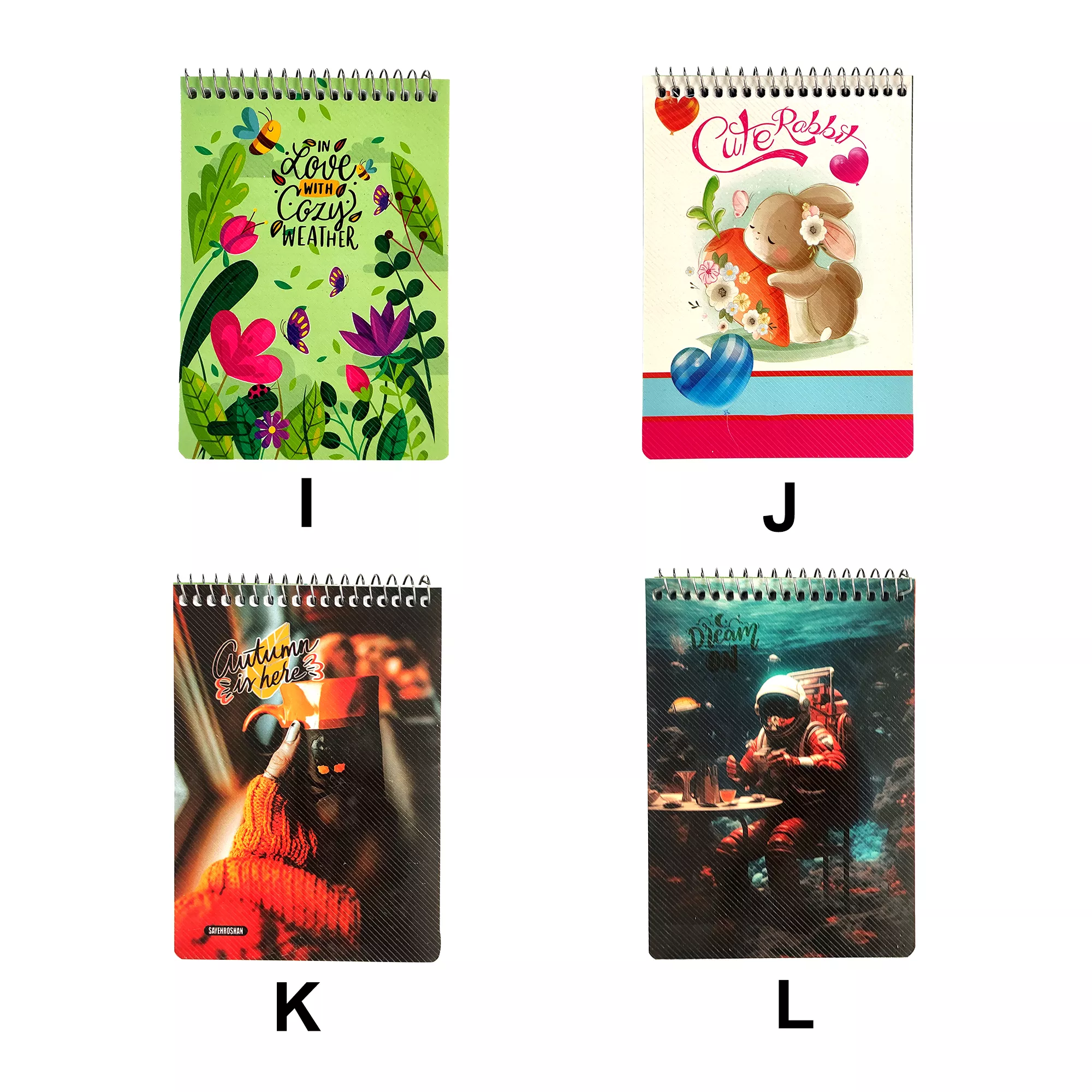 دفتر یادداشت 1.8 فانتزی کلاسیک فنر بالا کد 117008653