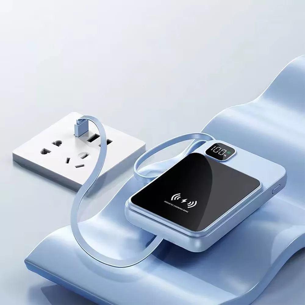 پاوربانک مگنتی 10000 میلی‌آمپر وایرلس با نمایشگر کد 117002393