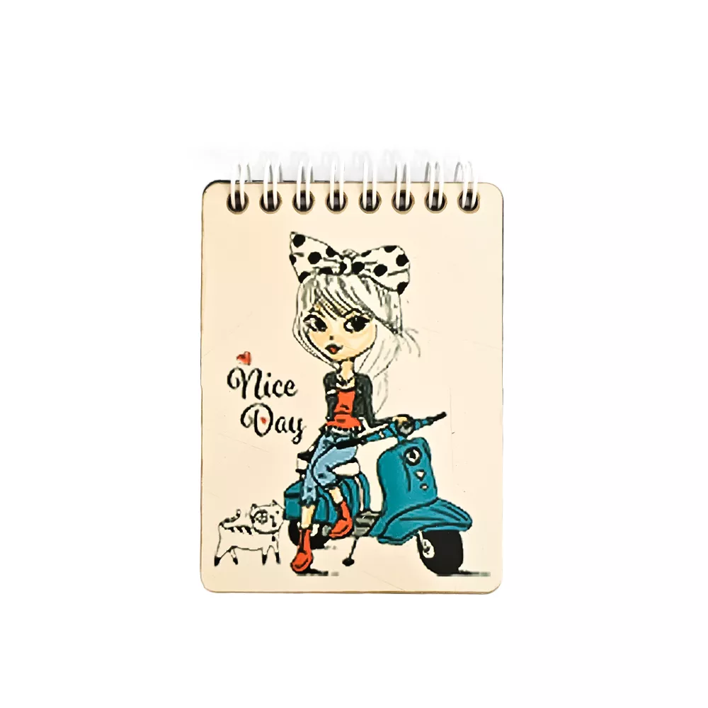 دفترچه یادداشت 1.32 جلد سخت (چوبی) فانتزی کد 117008736