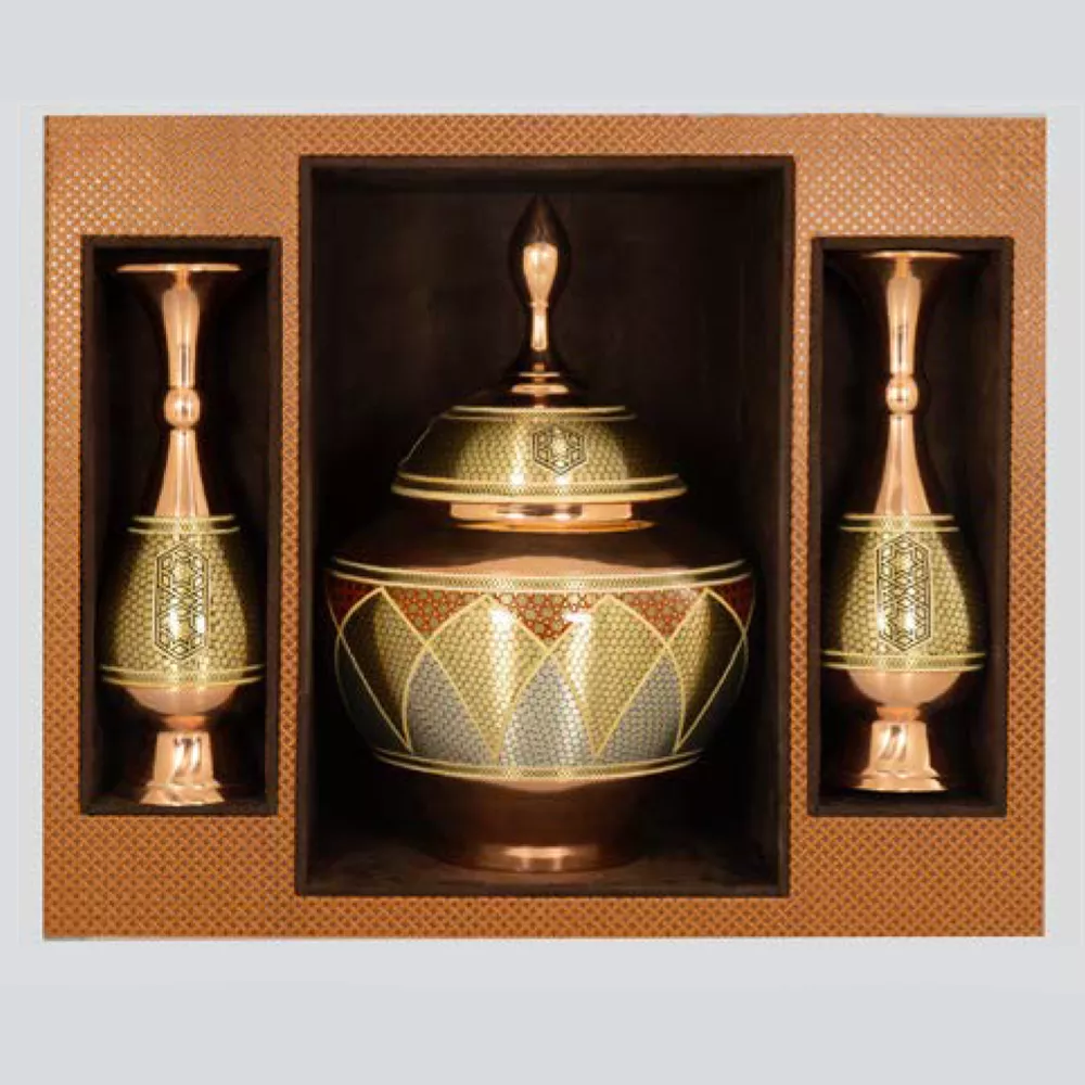 ست صنایع دستی مس و خاتم کد 117002454